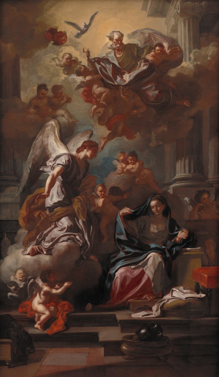 Ilmestys, vuoden 1733 jälkeen (öljy kankaalle) tekijältä Francesco Solimena