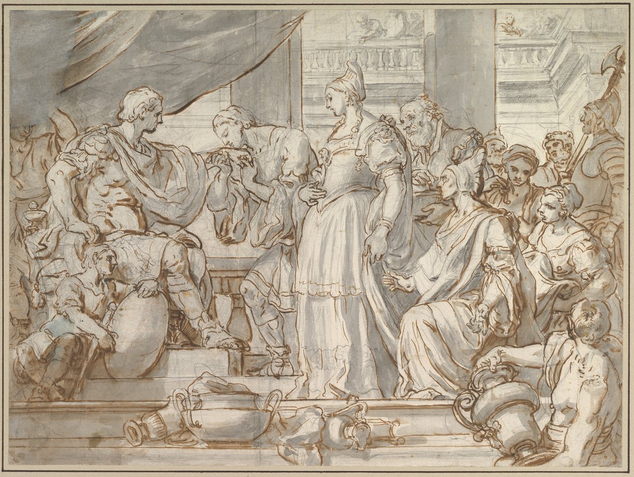 Scipion pidättyvyys tekijältä Francesco Solimena