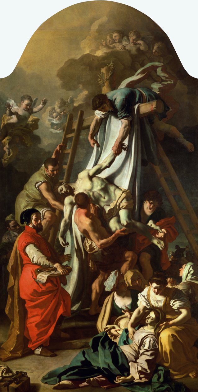 Laskeutuminen ristiltä, 1729 tekijältä Francesco Solimena