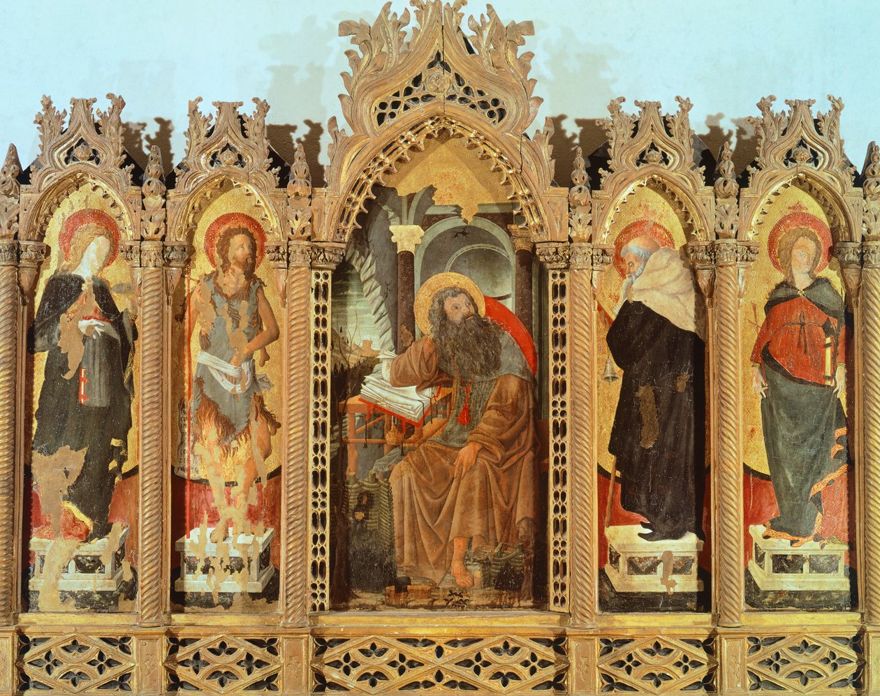 Lazara Polyptych, noin 1452, kirjoittanut Francesco Squarcione (1397-1468), tempera paneelissa tekijältä Francesco Squarcione