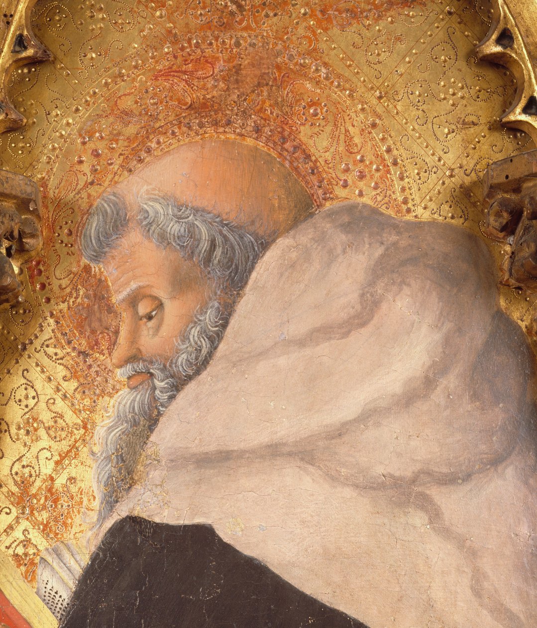 Dalbono Edwardin profiili Lazaran alttaritaulun yksityiskohdasta, kirjoittaja Francesco Squarcione (1397-1468), tempera paneelissa tekijältä Francesco Squarcione