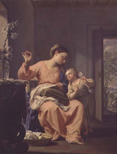 Madonnan ompelu tekijältä Francesco Trevisani