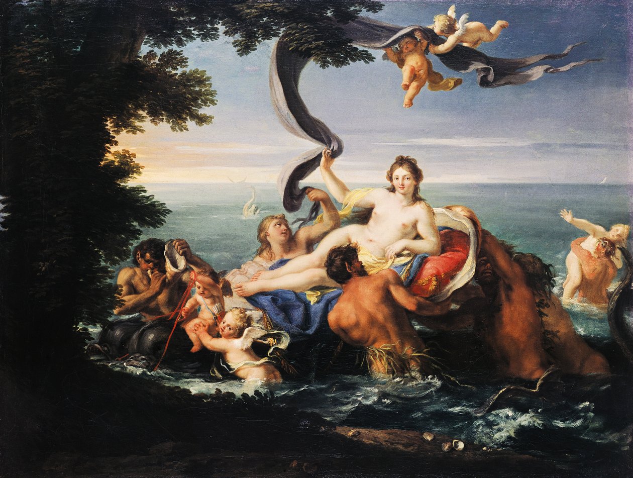 Galatean voitto, Francesco Trevisani (1656-1746), öljy kankaalle. tekijältä Francesco Trevisani