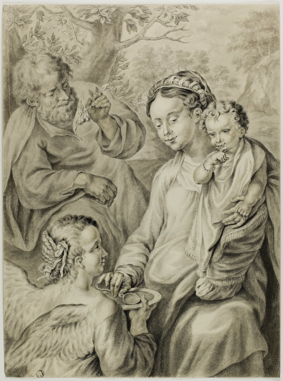 Lepo Egyptin pakomatkalla, joka tunnetaan nimellä Madonna della Pappa. tekijältä Francesco Vanni