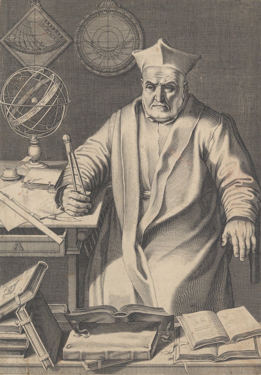 Kardinaali Christopher Claviuksen muotokuva, 1606. tekijältä Francesco Villamena