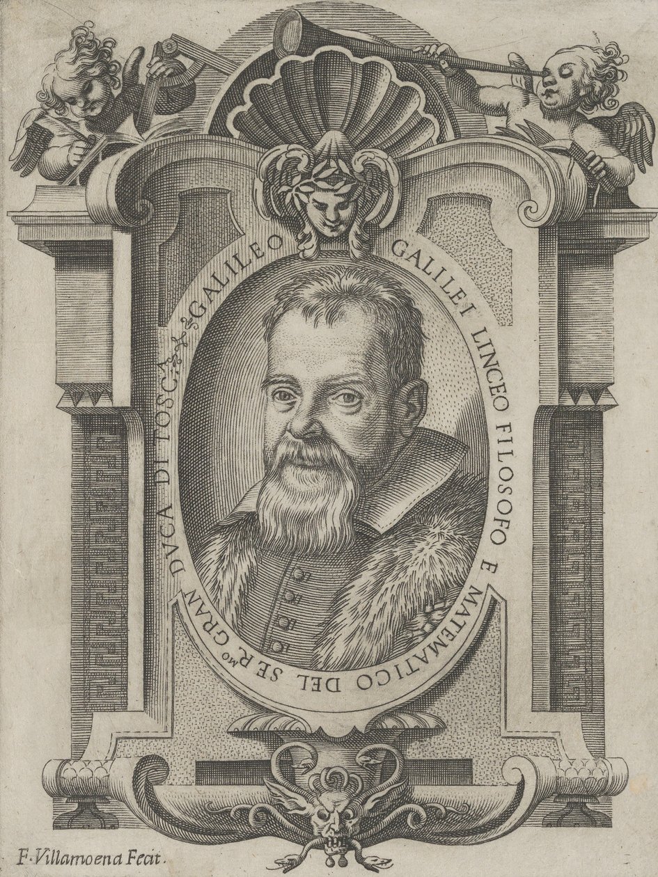 Galileo Galilein muotokuva, 1613. tekijältä Francesco Villamena