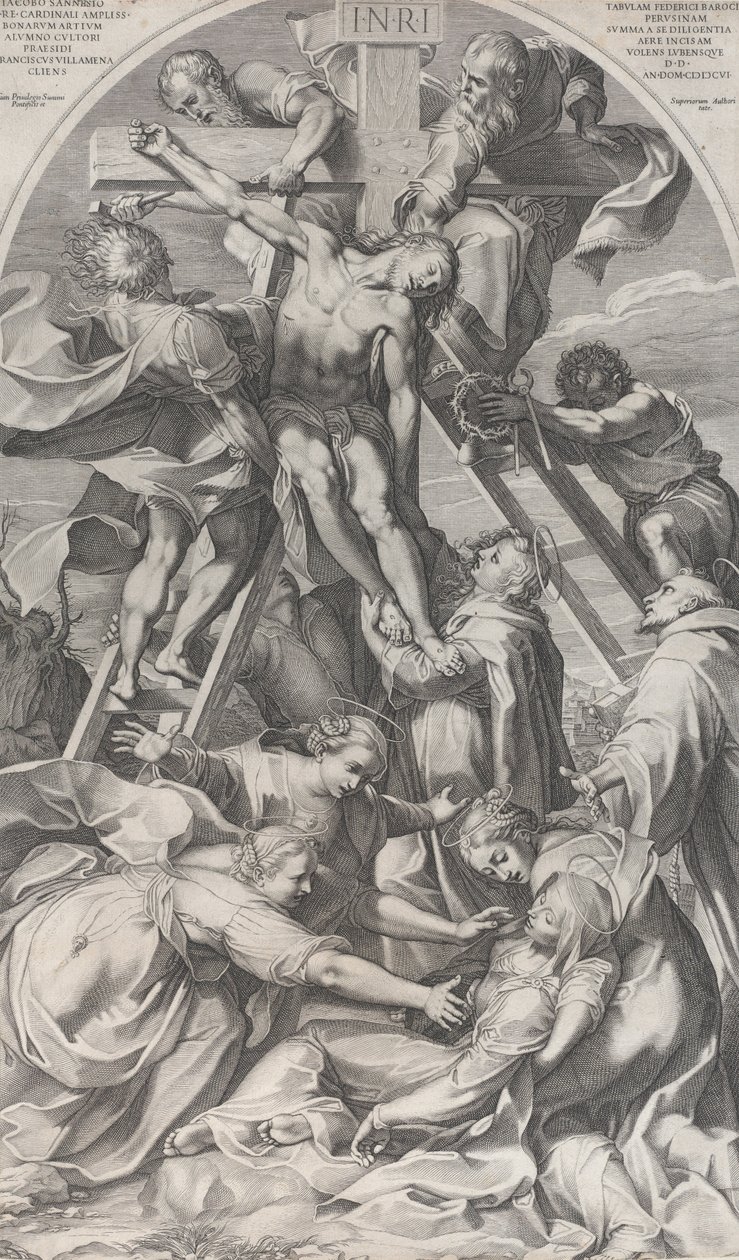 Laskeutuminen ristiltä, 1606. tekijältä Francesco Villamena