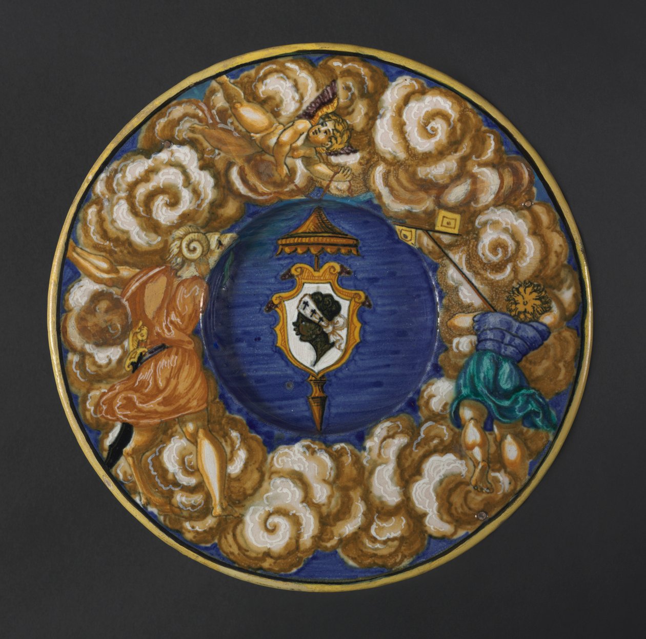 Lautas Pucci-perheen käsivarsilla, 1532. tekijältä Francesco Xanto Avelli