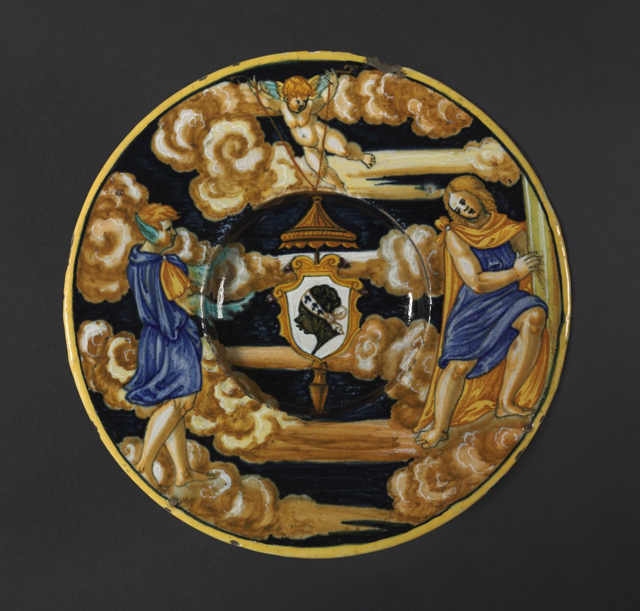 Lautas Pucci-perheen käsivarsilla, 1532. tekijältä Francesco Xanto Avelli
