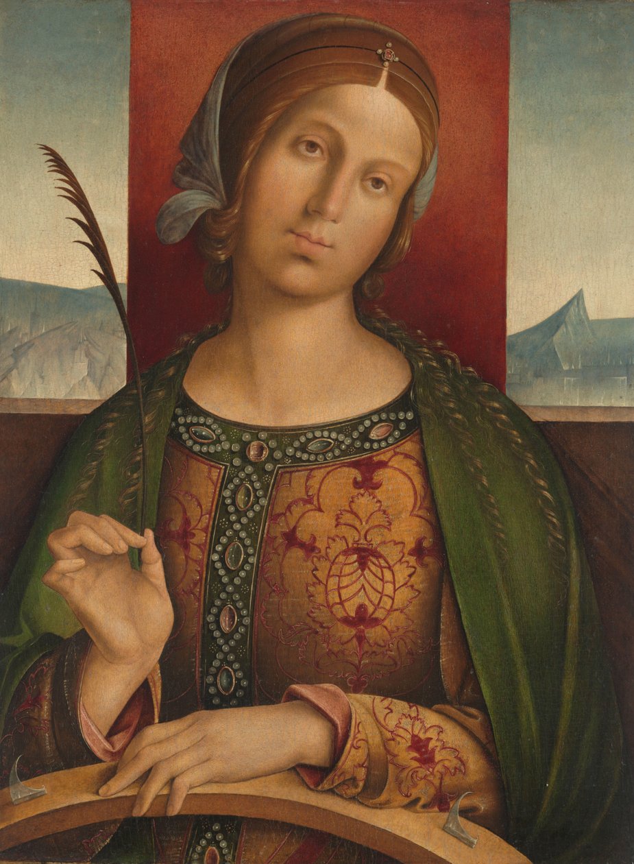 Pyhä Katariina Aleksandrialainen tekijältä Francesco Zaganelli di Bosio (attributed to)