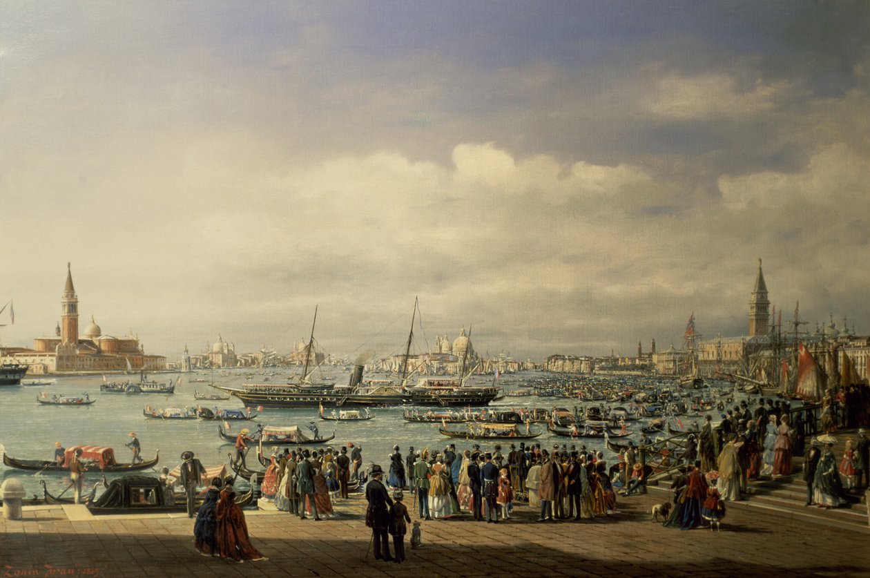 Napoleon III saapuu Venetsiaan tekijältä Francesco Zanin