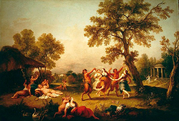 Bacchanal, n. 1740-1750 tekijältä Francesco Zuccarelli