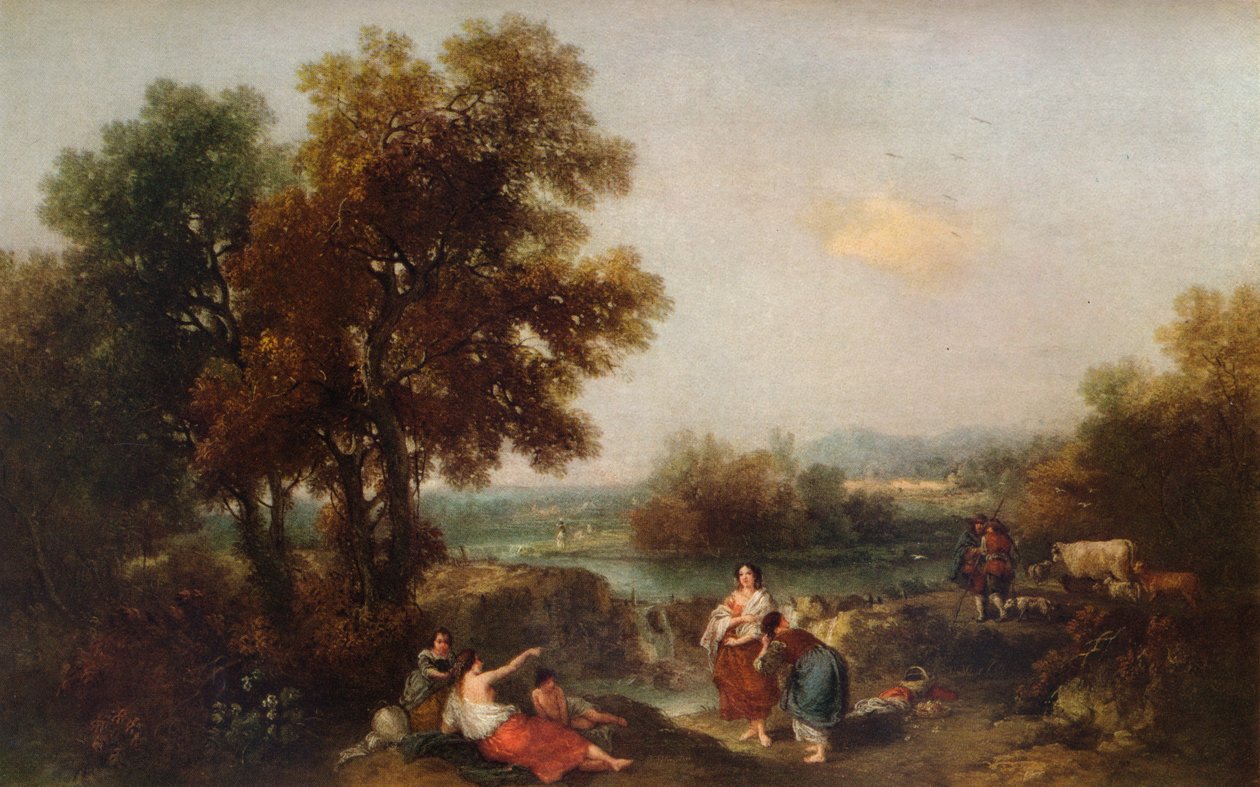 Maisema hahmoineen, 1700-luku, 1915 tekijältä Francesco Zuccarelli