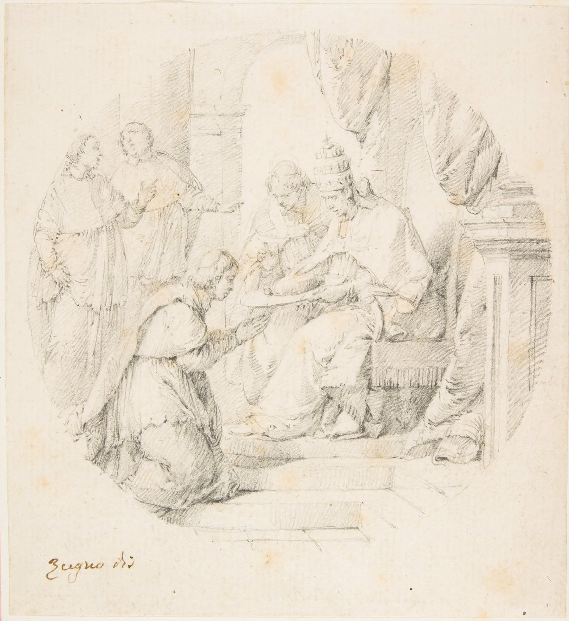 Angelo Maria Querini loi kardinaaliksi Benedictus XIII, 1709-87. tekijältä Francesco Zugno