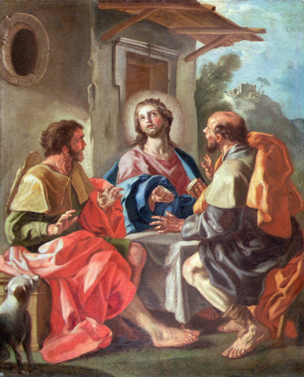 Ellallinen Emmauksessa (öljy kankaalle) tekijältä Francesco de (attr. to) Mura