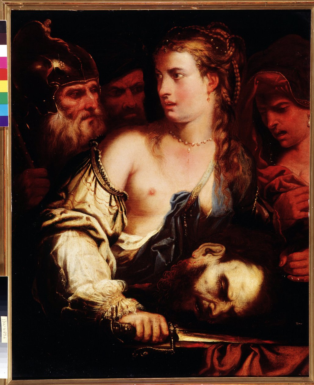 Judith pitelee Holofernen päätä tekijältä Francesco de (c.1600 54) Rosa