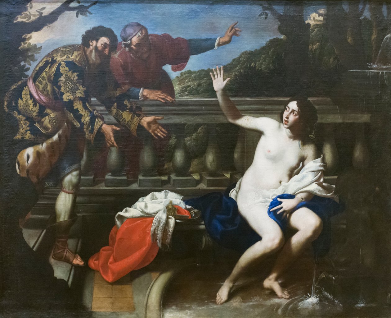 Susanna ja vanhimmat tekijältä Francesco de (c.1600 54) Rosa