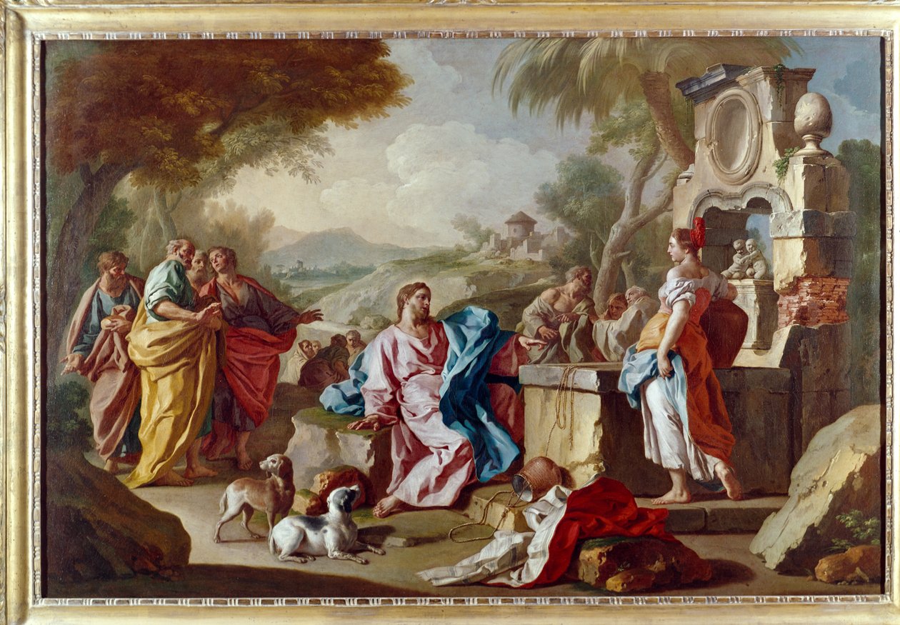 Kristus ja Samarian nainen tekijältä Francesco de Mura