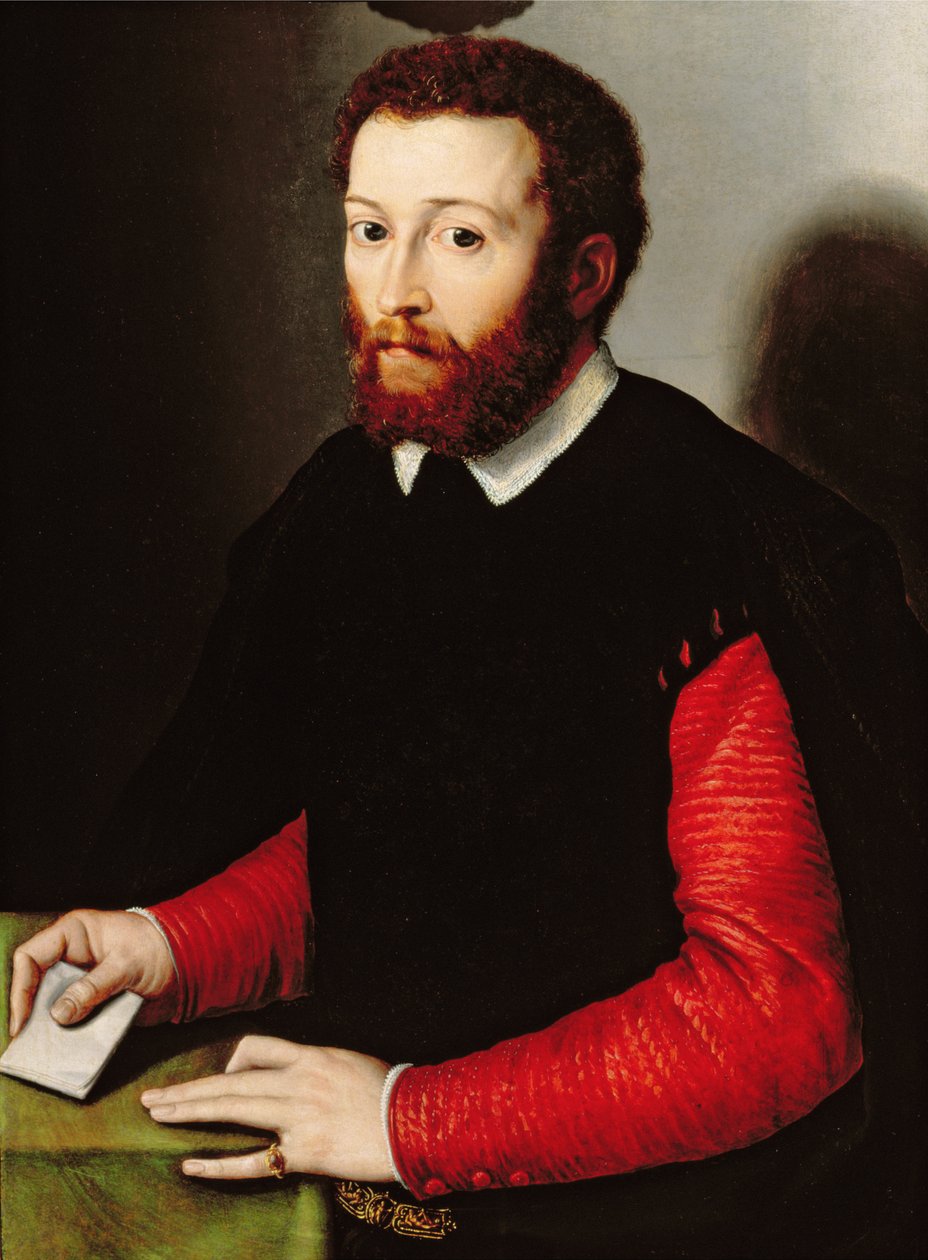 Muotokuva miehestä, jolla on kirje, n. 1530-40 tekijältä Francesco de Rossi Salviati Cecchino