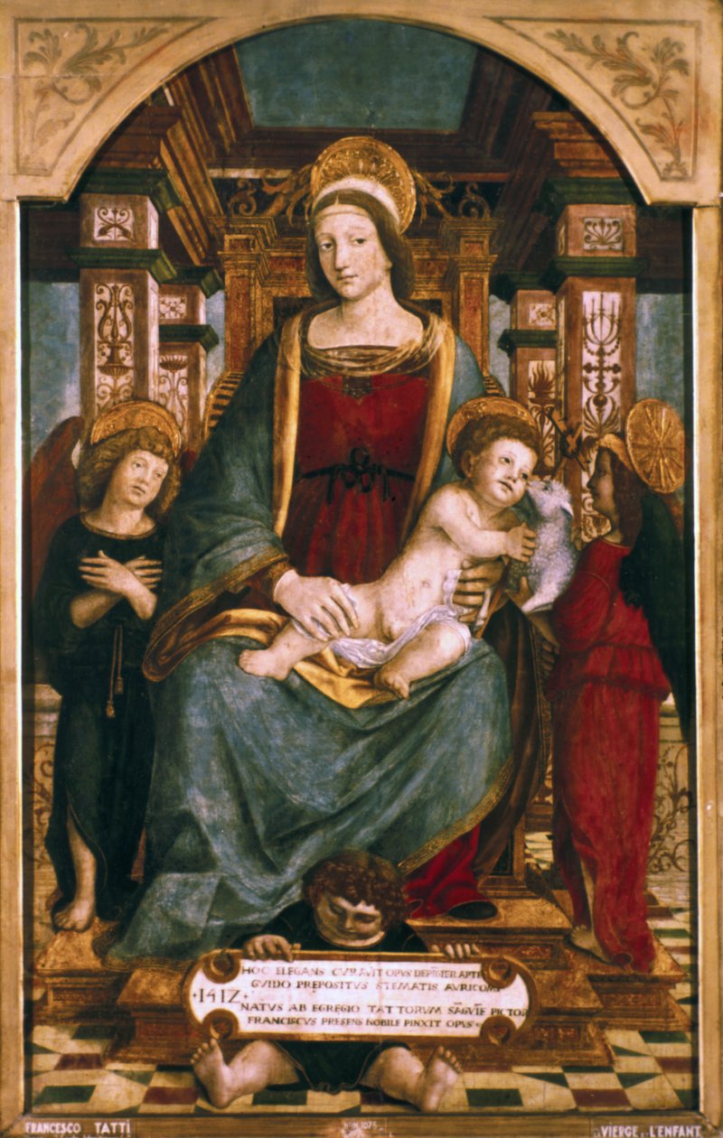 Neitsyt ja lapsi enkelien kanssa, 1512 tekijältä Francesco dei Tatti