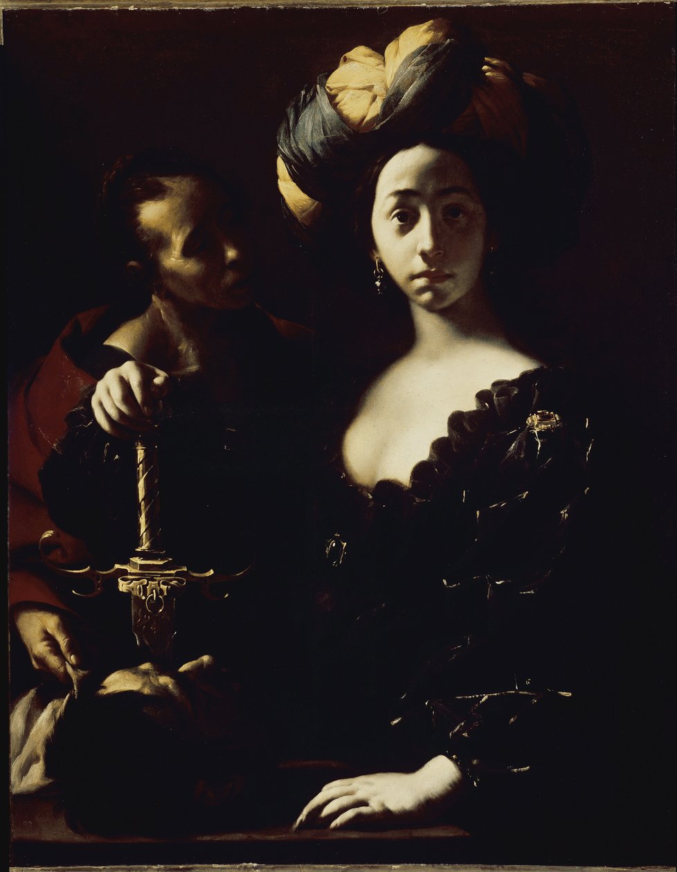 Judith ja Holofernen pää (öljy kankaalle tekijältä Francesco del Cairo