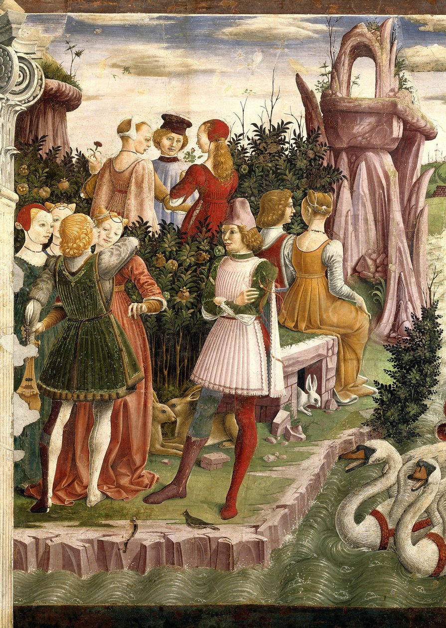 Huhtikuun allegoria: Venuksen voitto, 1468-1470. tekijältä Francesco del Cossa