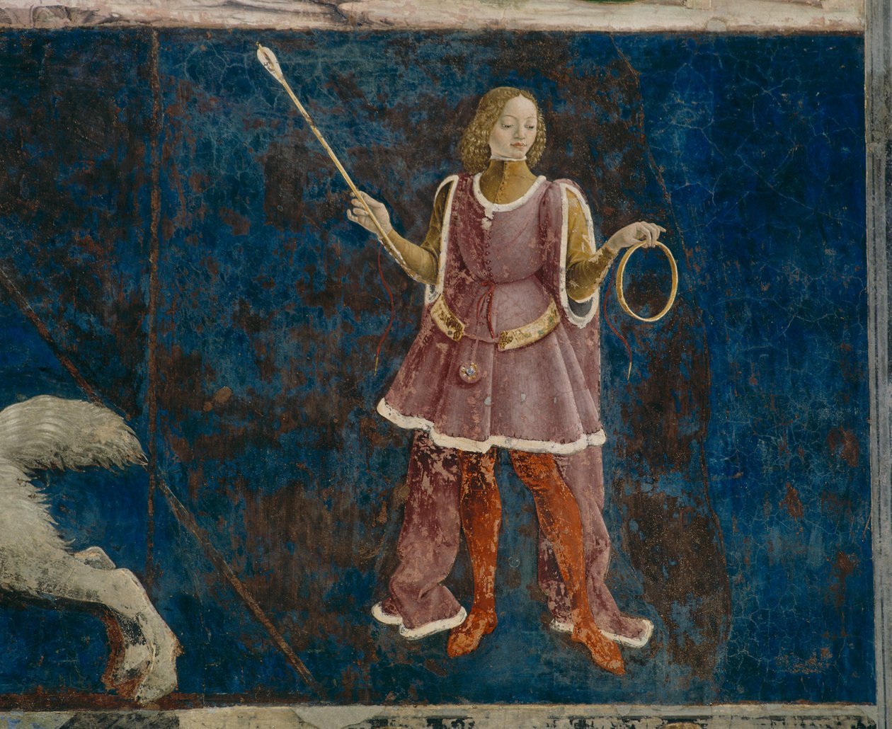 Yksi kolmesta dekaanista, jotka valvovat maaliskuuta, Il Salone dei Mesi, 1470-99 tekijältä Francesco del Cossa