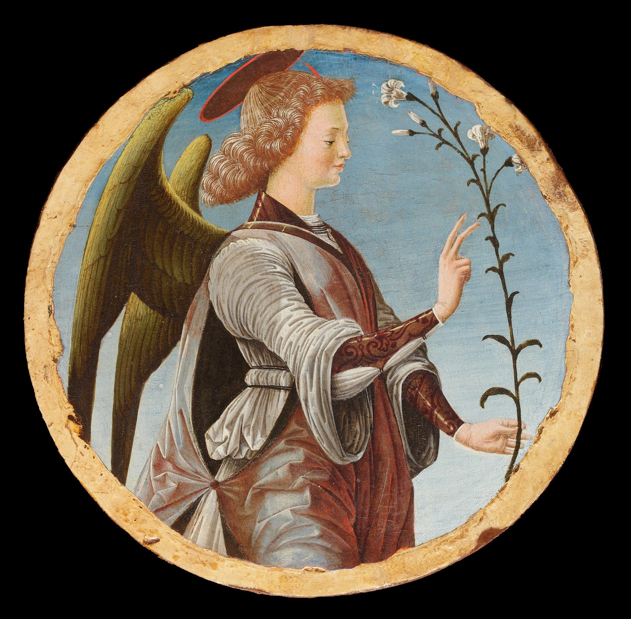 Griffoni Polyptych: Ilmoituksen enkeli, noin 1472-1473. tekijältä Francesco del Cossa