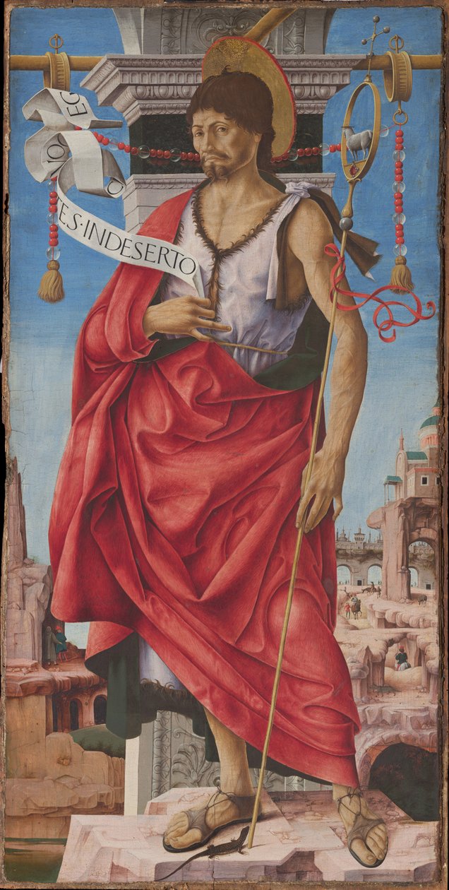 Griffoni-polyptyykki: Pyhä Johannes Kastaja, noin 1472-1473. tekijältä Francesco del Cossa