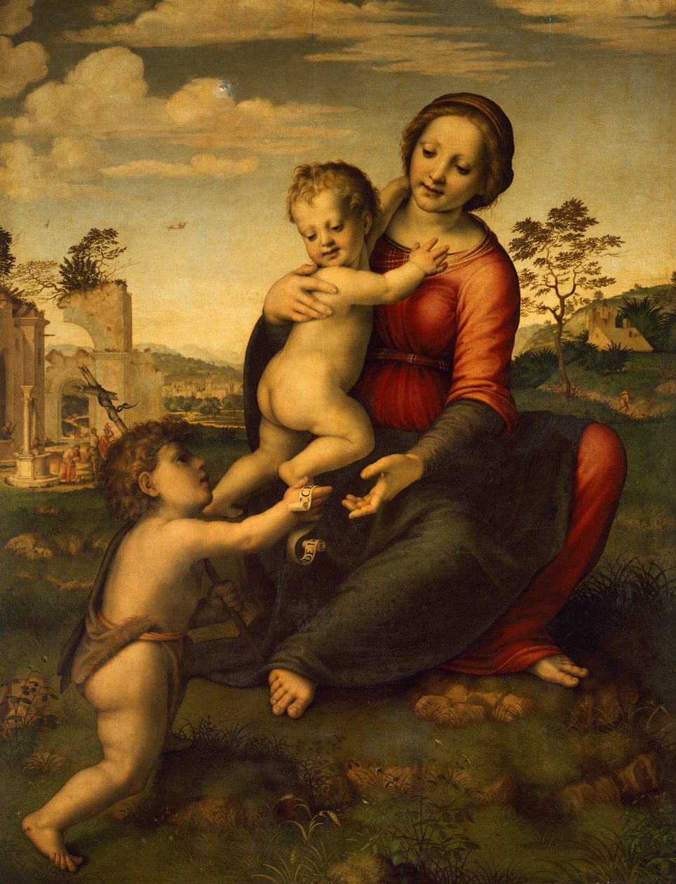 Our Lady of the Well, noin 1517, kirjoittanut Franciabigio (1482-1525), tempera puulla tekijältä Francesco di Cristofano Franciabigio