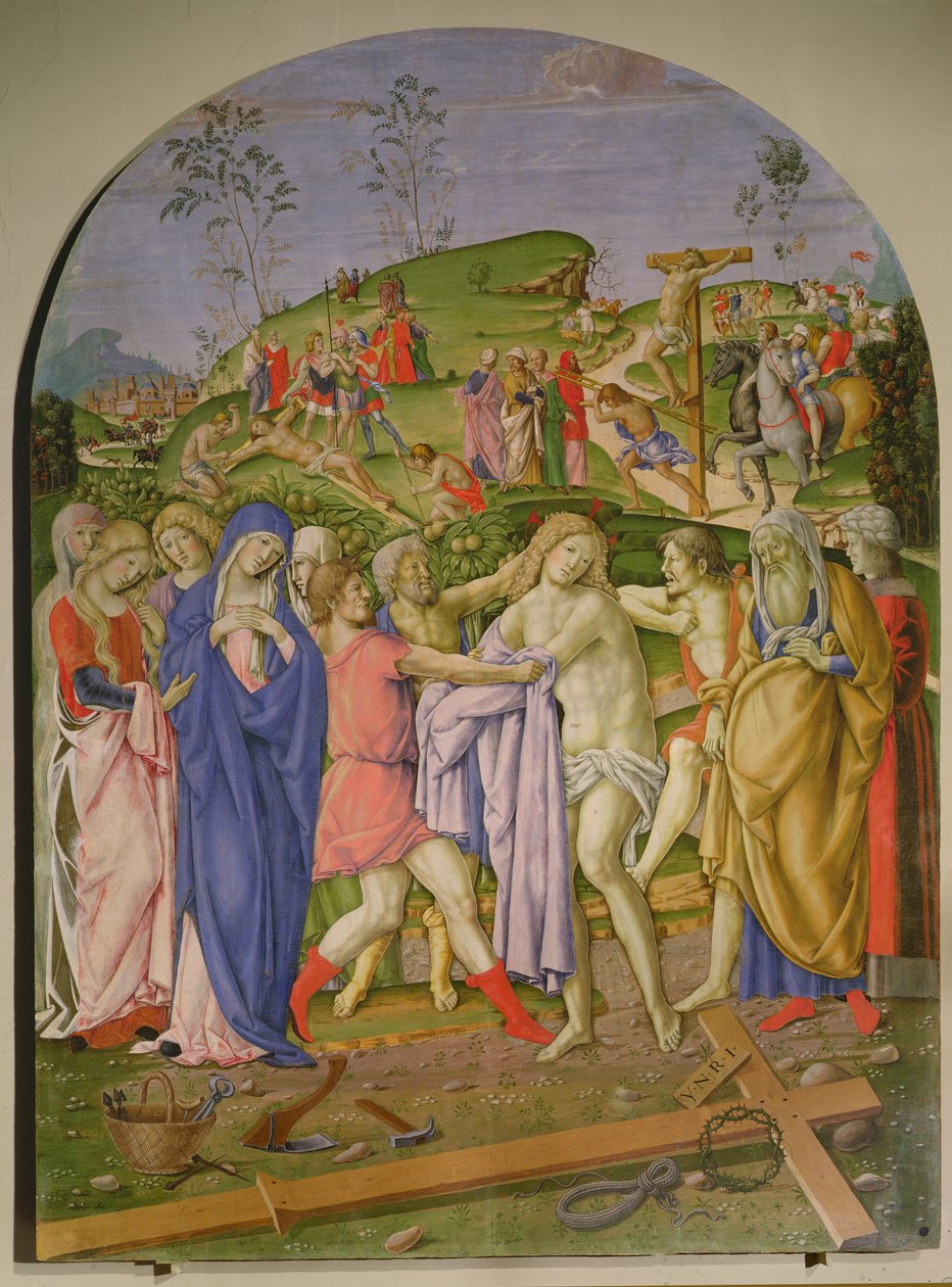 Jeesus riisui vaatteensa tekijältä Francesco di Giorgio (attr. to) Martini