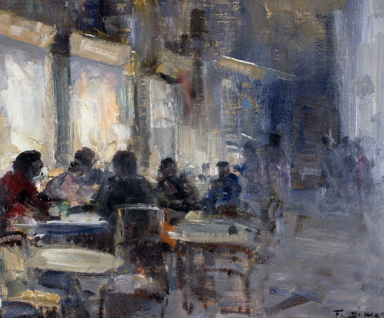 Schmidtin kahvila yöllä, Francesco di Marino (1892-1954) tekijältä Francesco di Marino