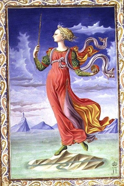 Rooman allegoria, teoksesta De Secundo Bello Punico Poema tekijältä Francesco di Stefano Pesellino