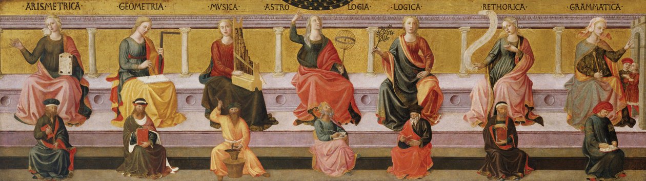 Seitsemän vapaata taidetta, n. 1450 tekijältä Francesco di Stefano Pesellino