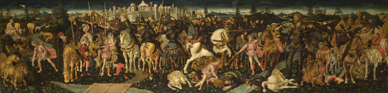 Daavidin ja Goljatin tarina, n. 1450 tekijältä Francesco di Stefano Pesellino