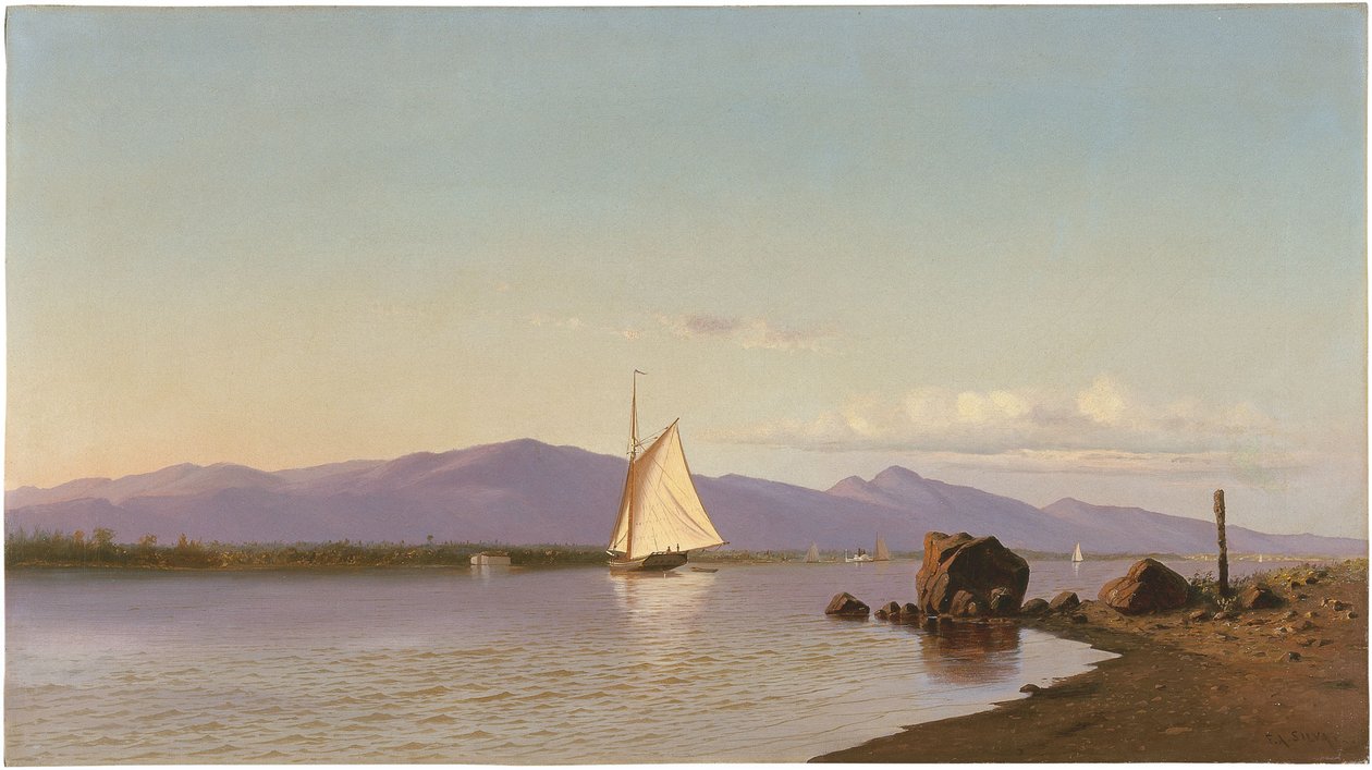 Kingston Point, Hudson -joki tekijältä Francis Augustus Silva