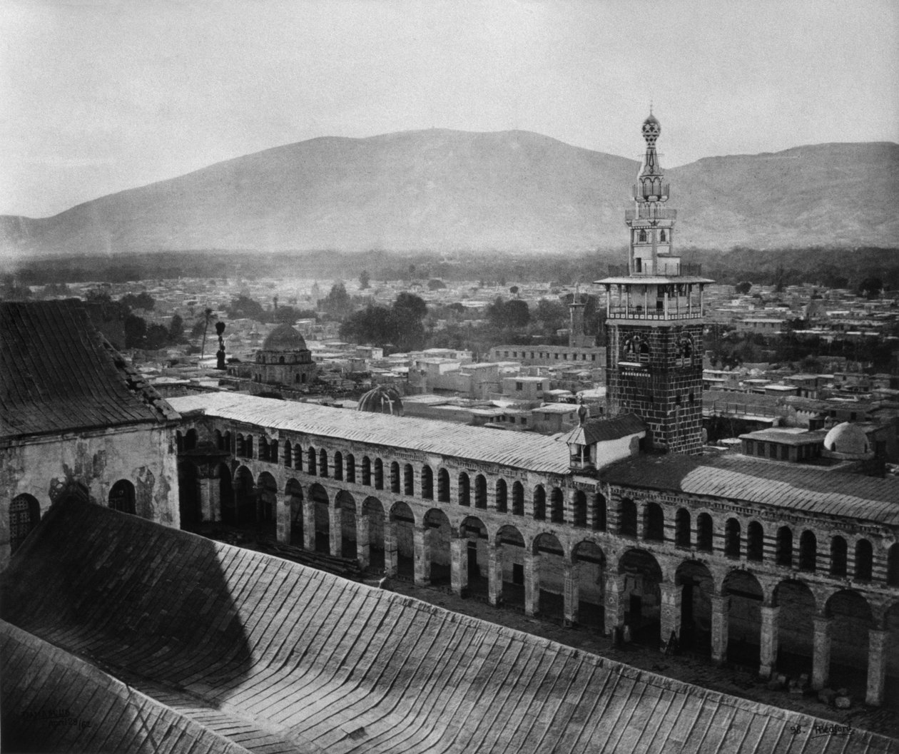 Ulkokuva, Umayyad-moskeija, Damaskos, Syyria, 1862 (katso myös 345703) tekijältä Francis Bedford