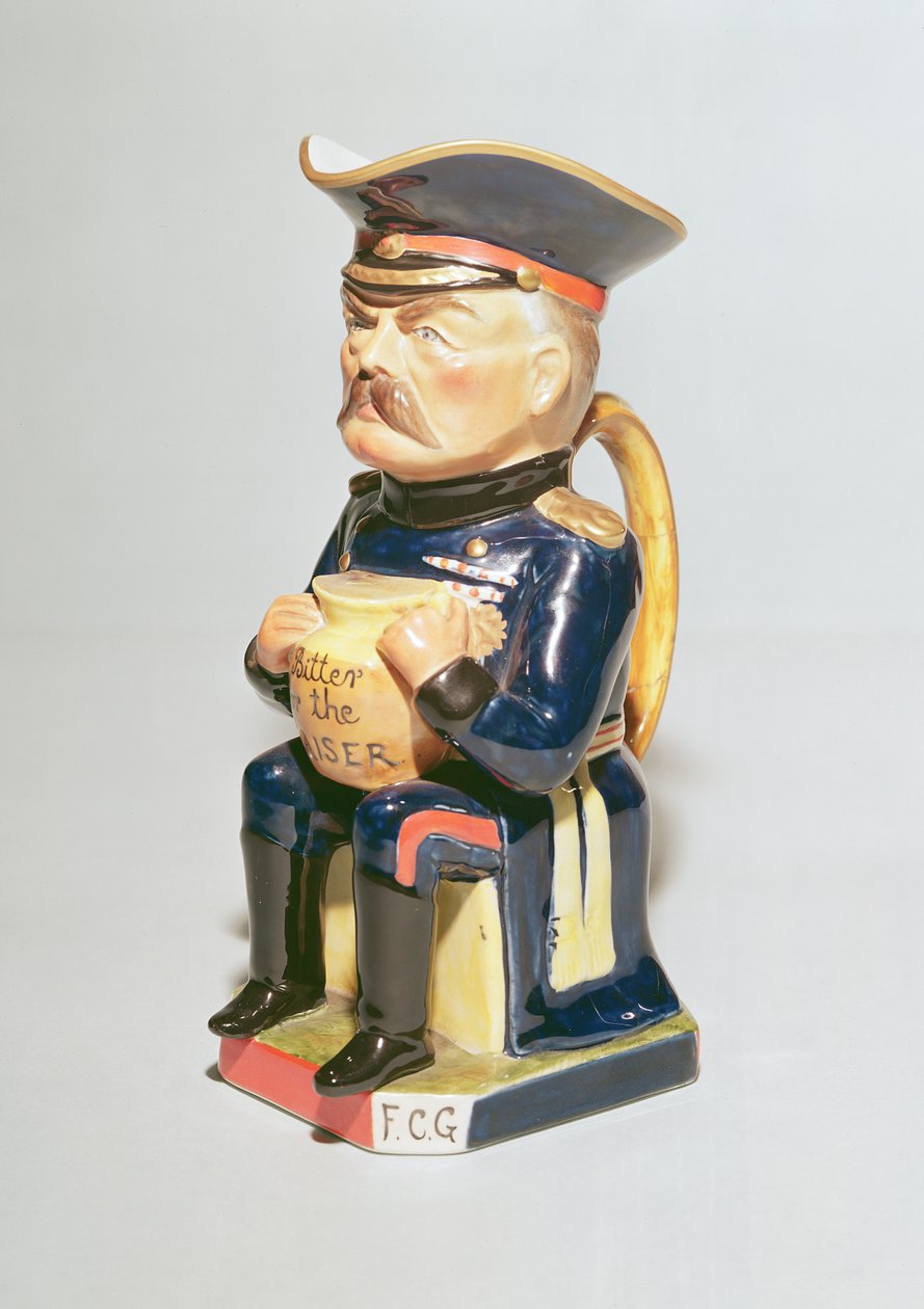 Lord Kitchener toby kannu, Wilkinsonin valmistama, 1915 (keraaminen) tekijältä Francis Carruthers Gould