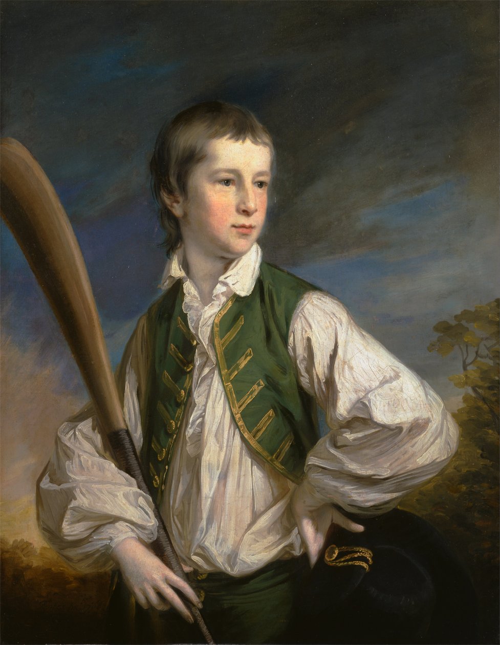 Charles Collyer poikana, krikettilepakolla tekijältä Francis Cotes