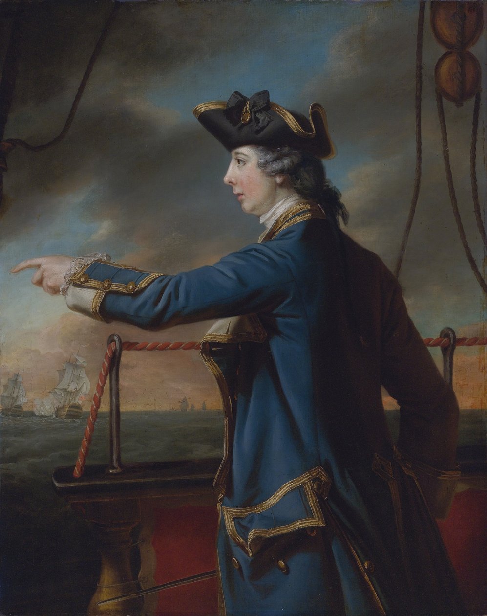 Edward Knowles (1742-1762), HMS Peregrinen kapteeni tekijältä Francis Cotes