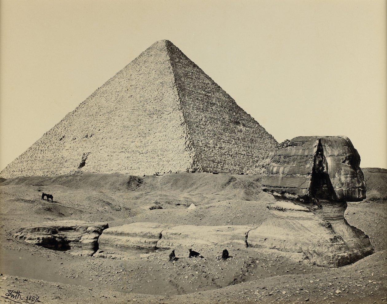 Suuri pyramidi ja suuri sfinksi, Egypti tekijältä Francis Frith
