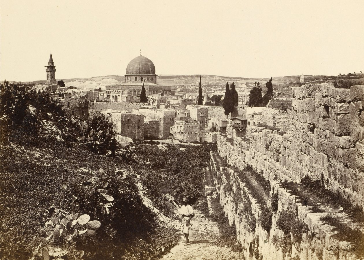 Jerusalemin temppelin paikka Siionin vuorelta tekijältä Francis Frith