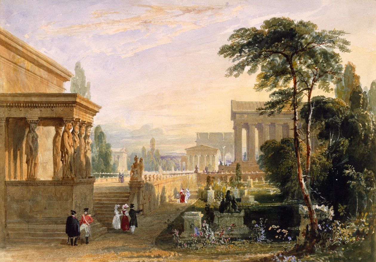 Ehdotettu suuri kansallinen hautausmaa, 1830 tekijältä Francis Goodwin