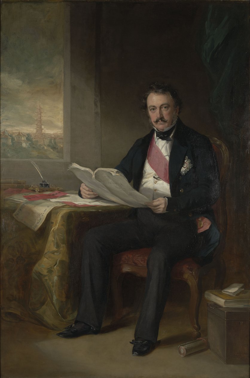 Muotokuva Sir Henry Pottinger, 1. baronet, Hongkongin kuvernööri (1789-1856) tekijältä Francis Grant