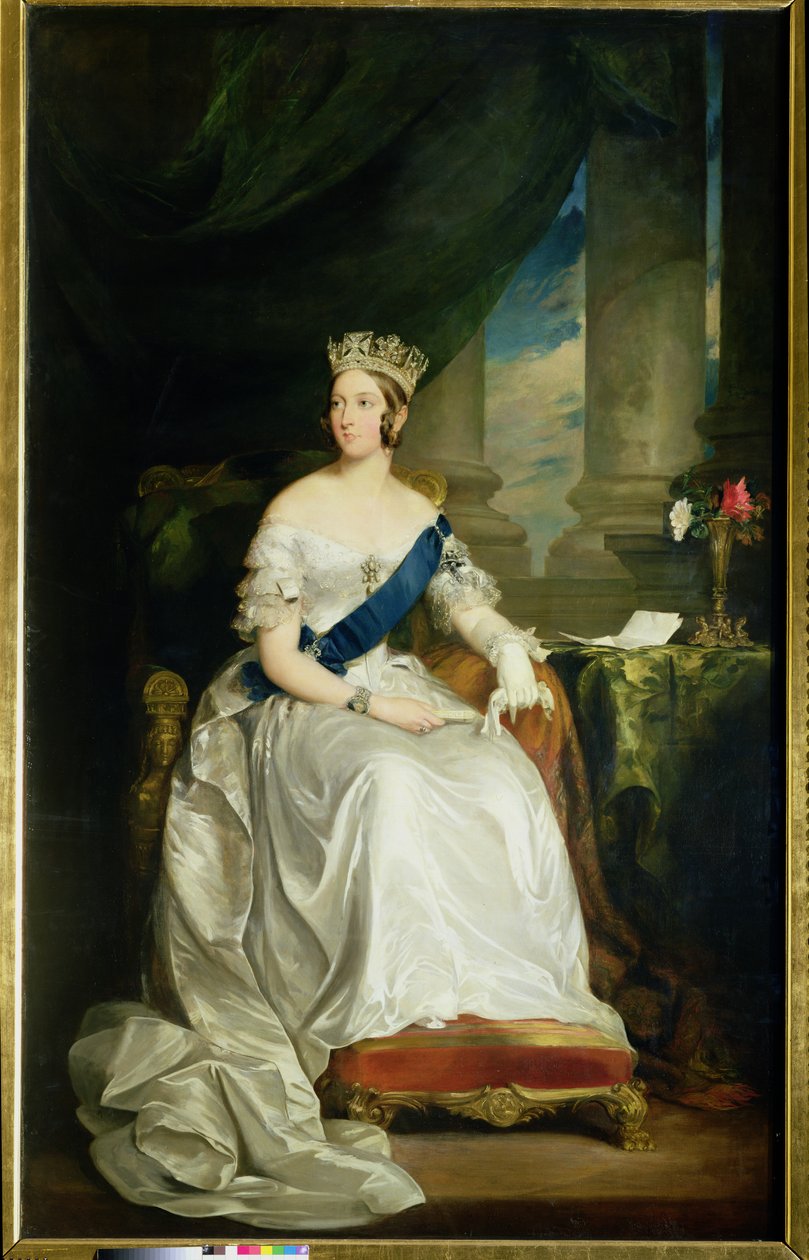 Kuningatar Victoria, 1843 (ja yksityiskohta 60267) tekijältä Francis Grant
