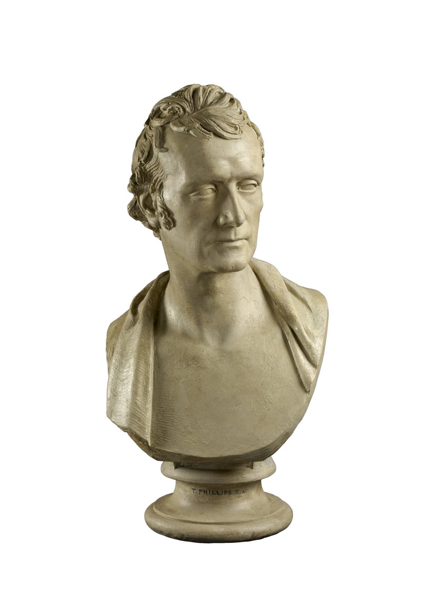 Thomas Phillipsin rintakuva, RA (1770-1845), 1821 (kipsi) tekijältä Francis Legatt Chantrey