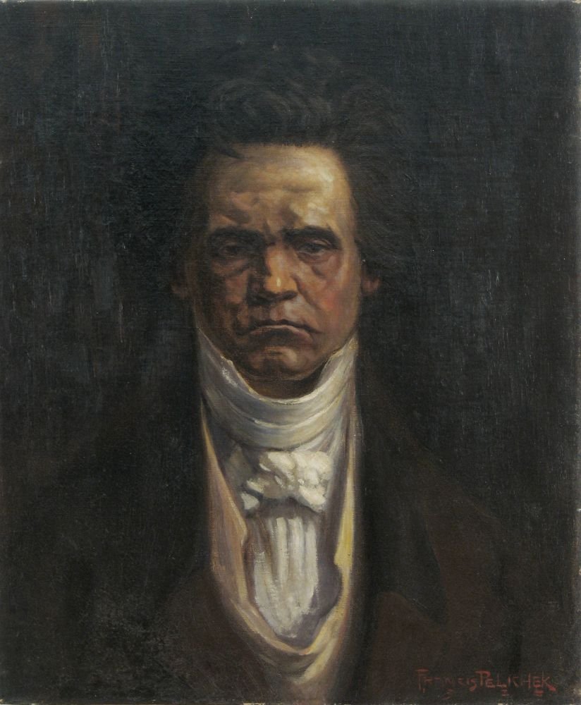 Portugalilainen Beethovenin muotokuva: Retrato de Beethoven tekijältä Francis Pelichek