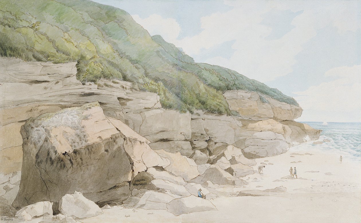 Beach Scene, Exmouth tekijältä Francis Towne