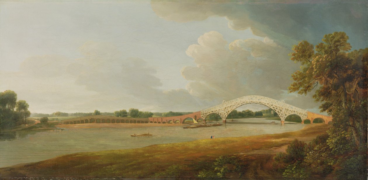 Old Walton Bridge, 1785 tekijältä Francis Towne
