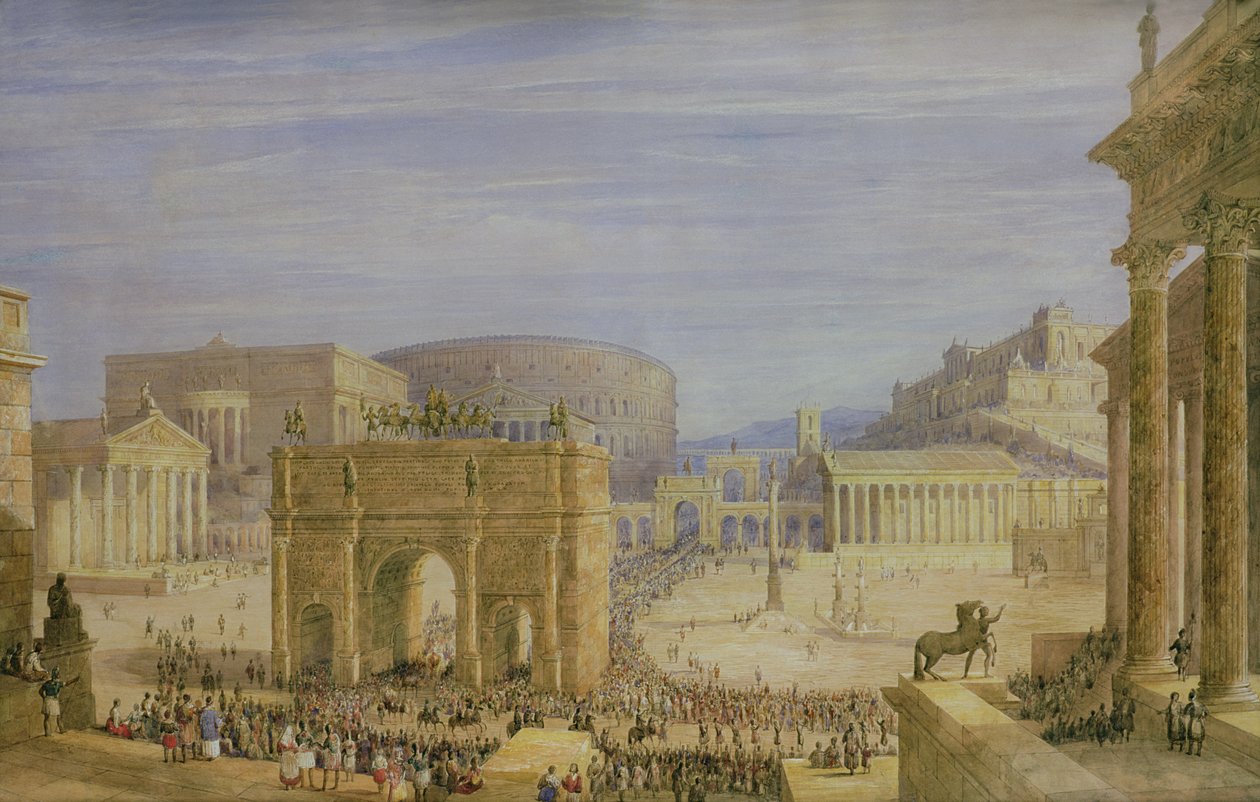 Forum Romanum (wc paperilla) tekijältä Francis Vyvyan Jago Arundale